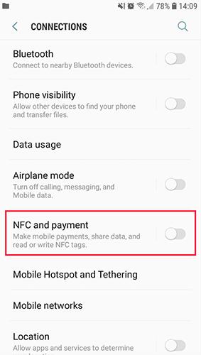 NFC activate